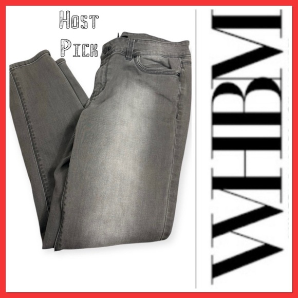 White House Black Market Denim - 🔥 Host Pick 🔥White House Black Market skimmer charcoal gray jeans size 6